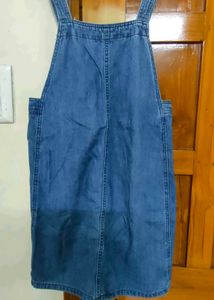Denim Dungree Skirt With Tops