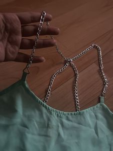 Beautiful Chain Sleeve Croptop