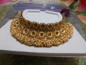 Elegant Gold-Tone Pearl Jewelry Set