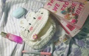 adorable bunny crochet pouch 🍓✨