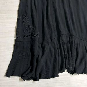 Black Sexy Beach Wavy Dress