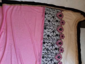 Net Velvet Shimmery Saree