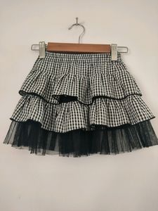 Black Check Skirt ( Girls)