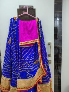 Bandhani Lehenga With Unstitched Choli