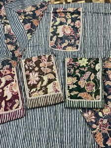 Floral & Striped Patchwork Textile