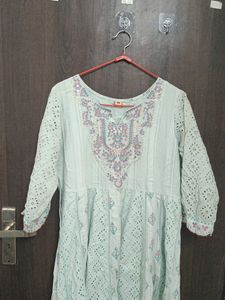 Embroidered Mint Green Tunic