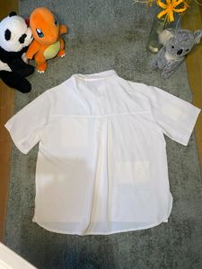 White Printed Top