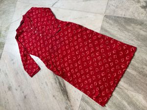 Red Printed Kurti