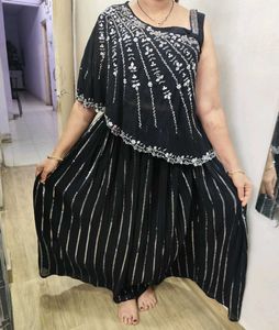 Designer Black &amp; Silver Embellished Set