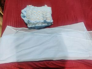 Modern Floral Suit Set With Dupatta