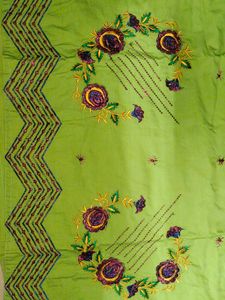 Handmade Embroidered Green Dress