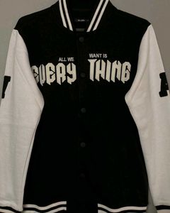 ZUDIO Unisex Premium Black Varsity jacket