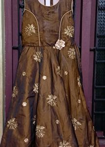 Gold Tinted Brown Gown