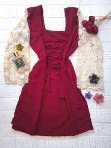 Corset Back Lace-Sleeve Kurti🎀