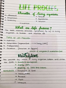 CLASS-10  SCIENCE HANDWRITTEN NOTES