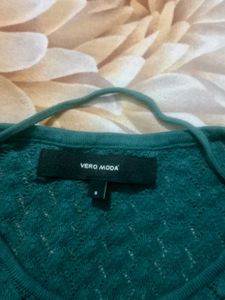 Green Knitted Pullover Sweater