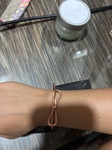 Rose Gold adjustable bracelet with bow detailing