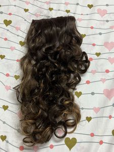 24 Inch Clip In Curly Brown Hair Extension