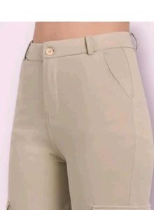 Beige Cargo Pants