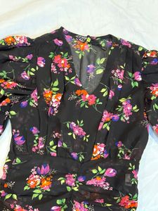 Black Floral Top