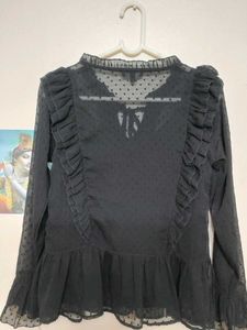 Black Chiffon Top