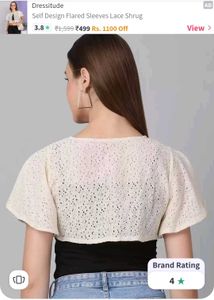 Lace Flared Sleeve Shrug