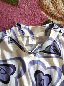 Heart Print Crop Top