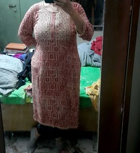 Golden Sequin Embroidery Kurti