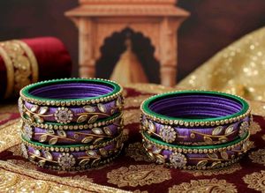Elegant silk thread Bangle Set