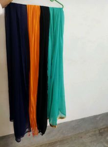 4Colorful Dupatta Set &amp;1 top&amp;1plazzo