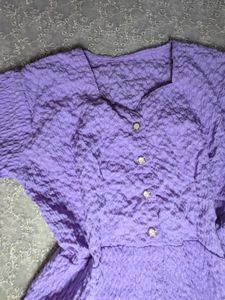 Cute Purple Peplum Top