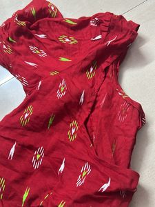 Two Blouse Maroon And Cotton  Red