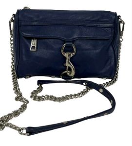 Rebecca Minkoff Navy Leather Mini Mac