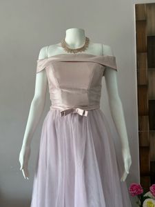 Lilac Pink Off shoulder Gown