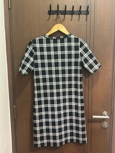 Black &amp; White Checked Dress