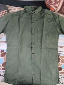 Men's Olive Green Casual Shirt