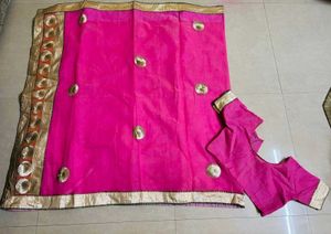 Hot Pink Saree