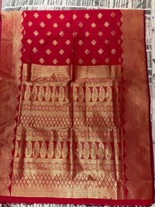 Elegant Red Banarasi Saree