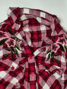 Embroidered Shrug Like Shirt