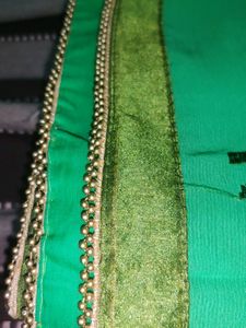 Price Drop: Green Threadwork Saree
