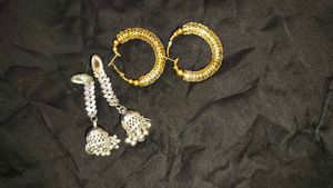 Hoop & Jhumka Earrings