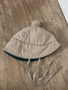 Beige Beret with Pom