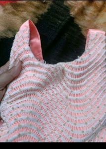 Partywear Flaired Frock And Dungree Combo