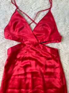 Zara Hot Pink Cutout Dress