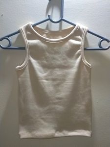 Beige Ribbed Crop Top