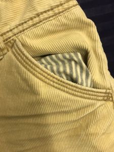 Tan Mini Skirt with Raw Hem