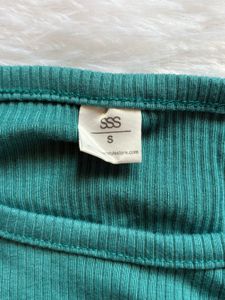 Green Ribbed Tank Top