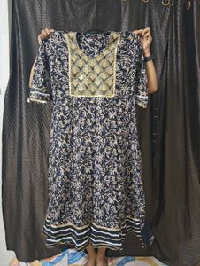 Anarkali sequins heavy neckwork