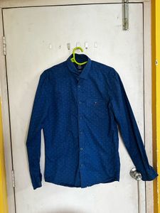 Louis Phillipe Stylish Blue Patterned Shirt