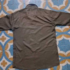 Men's Brown Long Sleeve Shirt